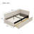 Modern Style Twin Size L Shape Corner Bed, Linen Upholstered Daybed With Two Storage Drawers-965442927