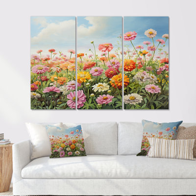 Ensemble de salon Zinnias Country Charm I - Zinnias