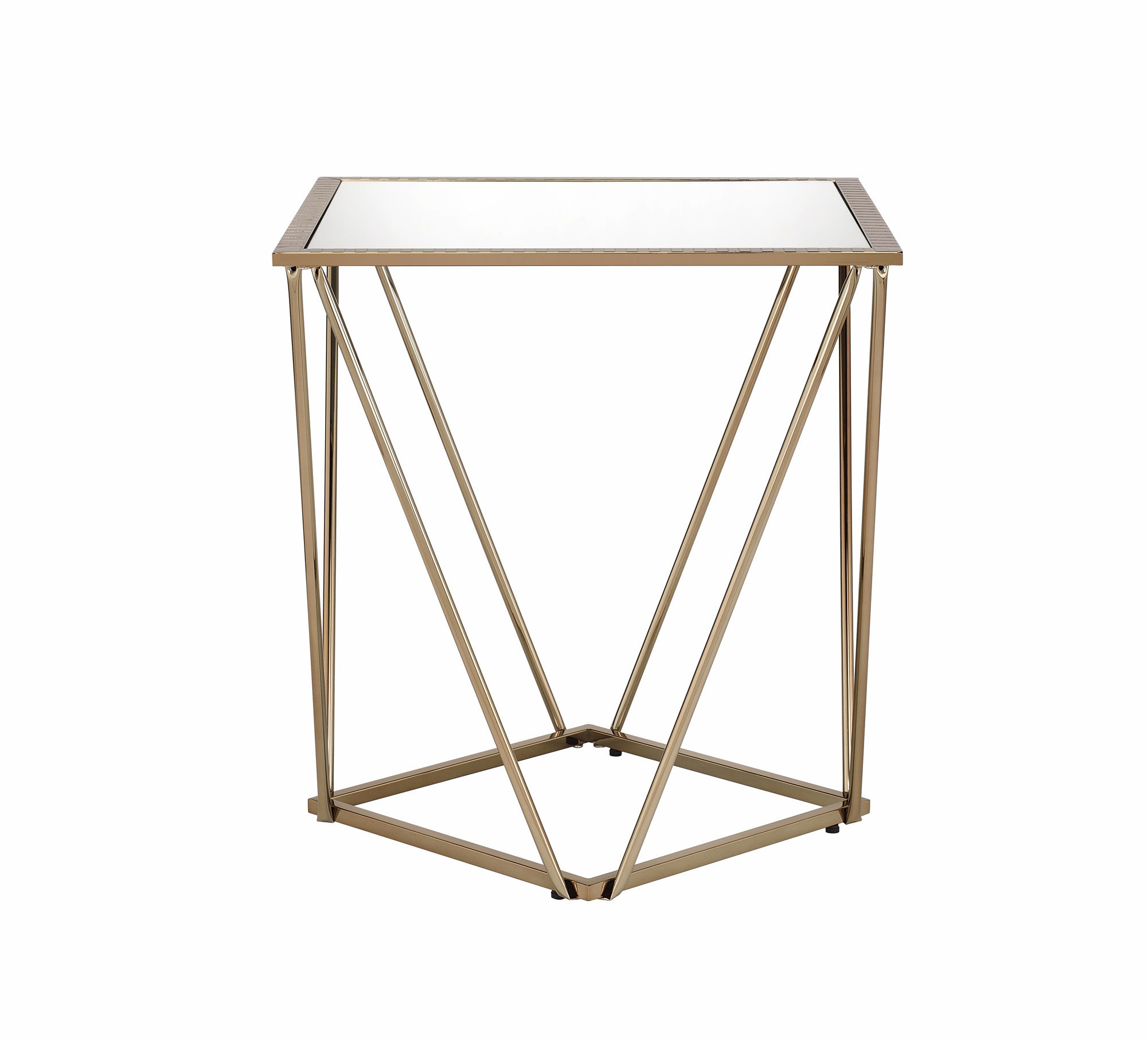 Mercer41 Maymie Mirrored Glass Top End Table | Wayfair