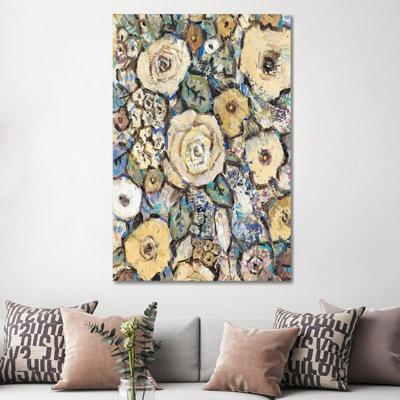 Decorative Flowers I by Tim OToole - Wrapped Canvas Painting