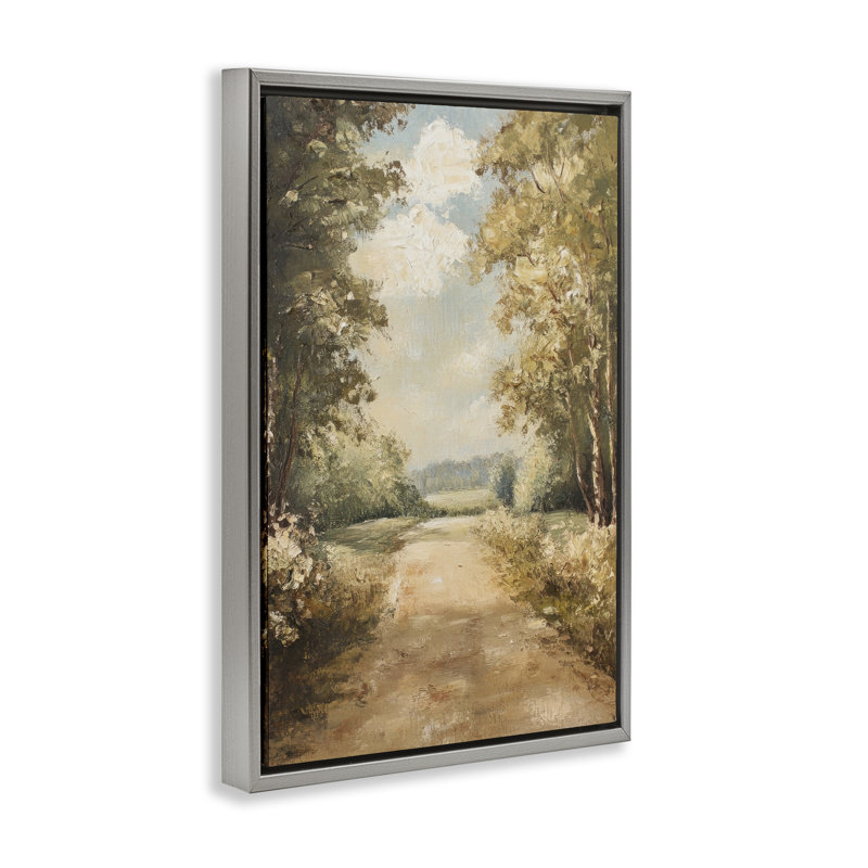 Cadre flottant Walk Walk Country Forest, design par Petal Prints Design, Cadre flottant gris lustré, H 25 po x l 17 po