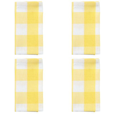  Buffalo Check Yellow Napkin Set of 4