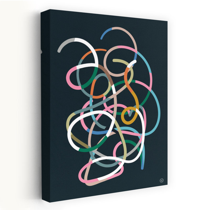 Art contemporain abstrait coloré, H 60 po x l 40 po