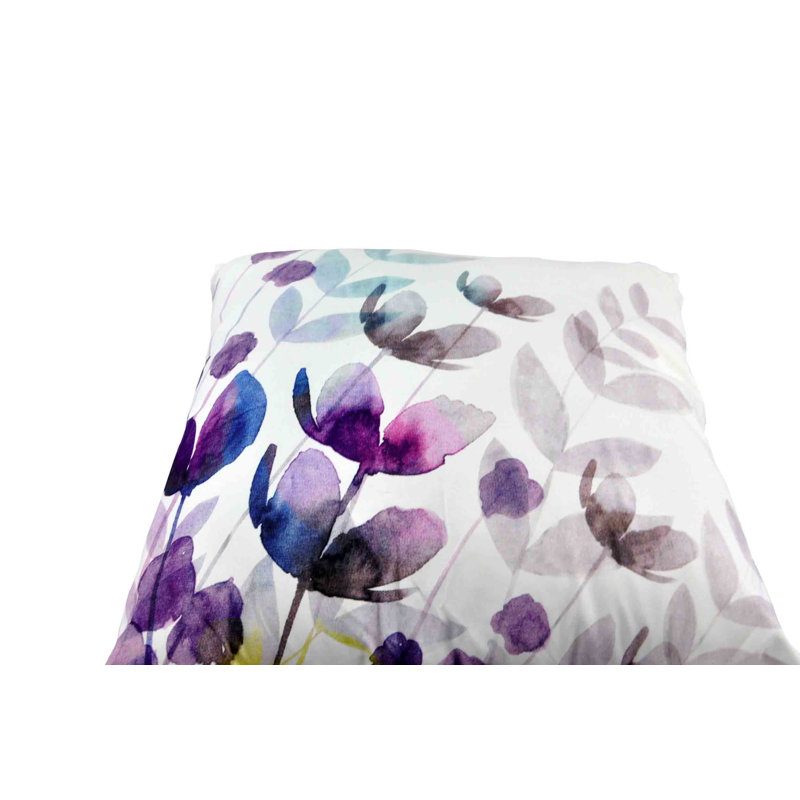 Flower Polyester Floral Comforter, Queen Comforter + 4 Shams + 2 Throw Pillows