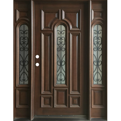 36'' x 80'' Paneled Wood Front Entry Doors