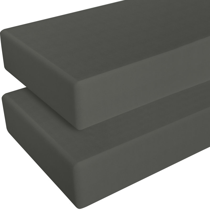 2 Pack Ultra Soft Brushed Microfiber Sheets, Dark Grey