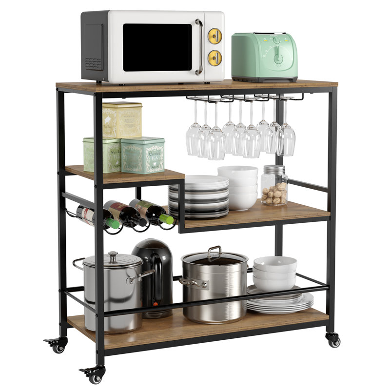 Wood Bar Cart