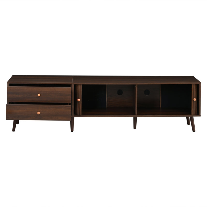Unfinished TV Stand for TVs up to 75" with Fireplace Included