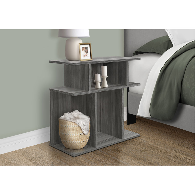Table de chevet moderne pour table d'appoint et table d'appoint pour salon et chambre à coucher, Gris, Gris