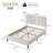 Tufted Headboard, Upholstered Platform Beds with Wooden Slats Support, Fabric Bed Frame-753964327-753964378
