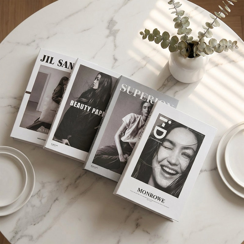 Ensemble de 4 livres modernes et noirs pour décorations