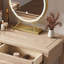 Coiffeuse avec miroir lumineux, 3 tiroirs