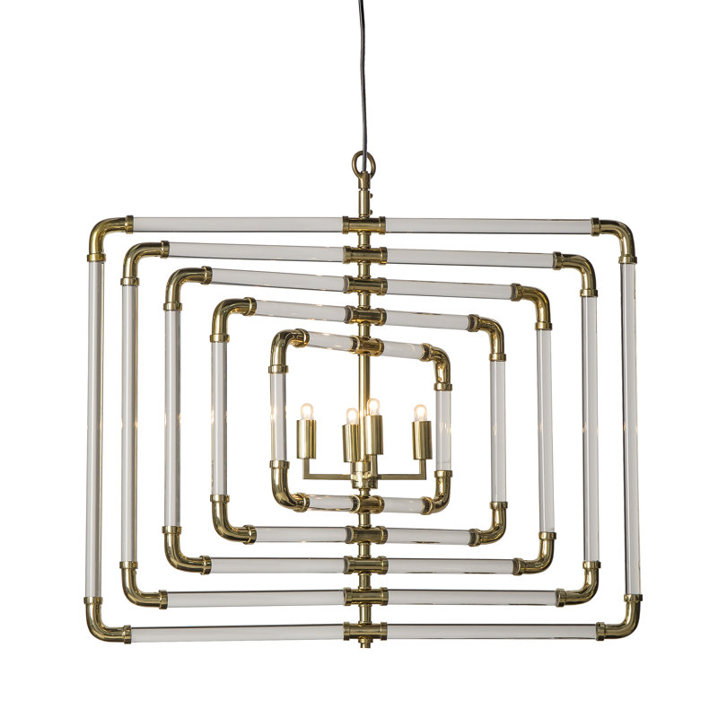 Nellcote 4 - Light Chandelier, White/Yellow