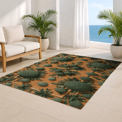 Nature Brown Indoor and Outdoor Area Rug