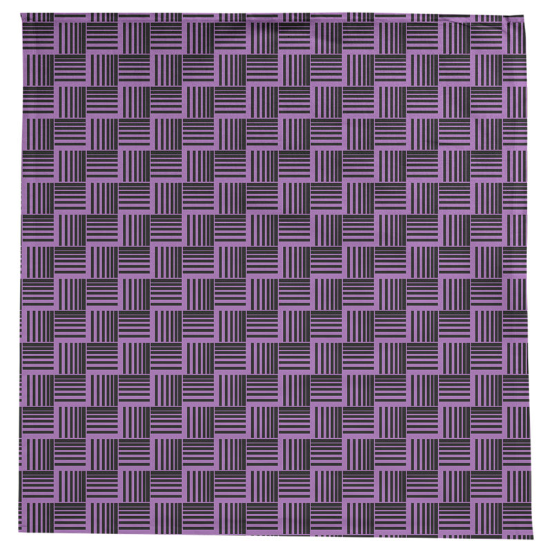 Rayures nattes classiques Nappe, Violet / noir