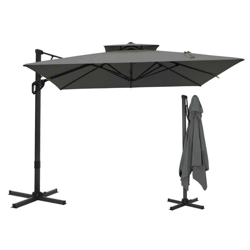 274.3cm Cantilever Parasol, Grey