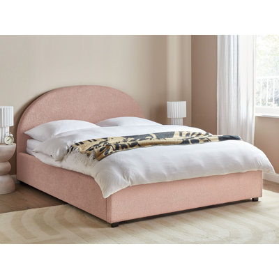Canzio Upholstered Lift Up Storage Scalloped Bed