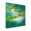 Reproduction d’art sur toile tendue, "Water Lily pond 2" par Sheila Finch-1220064635