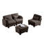 Canapé d'angle modulaire capitonné avec pouf amovible