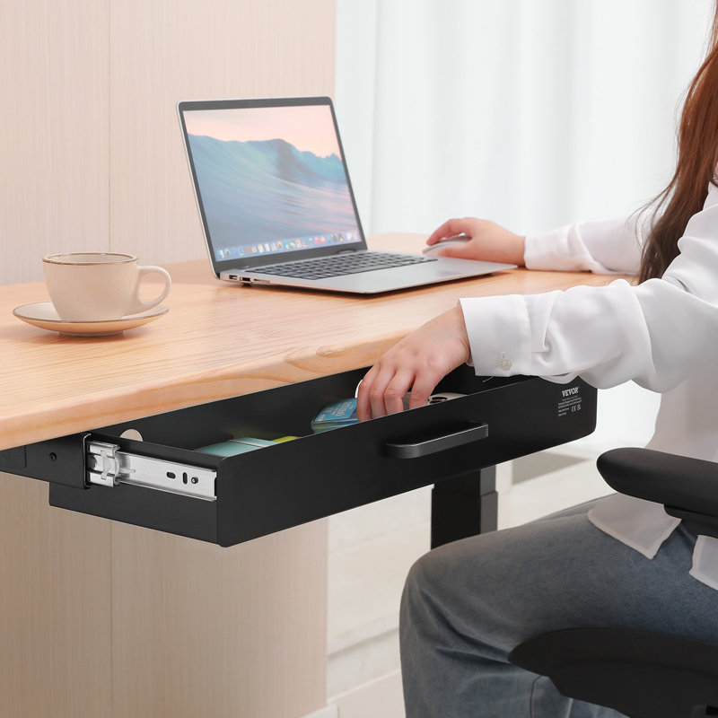 Tiroir coulissant pour bureau à domicile, H 3 po x l 25 po x P 9,13 po