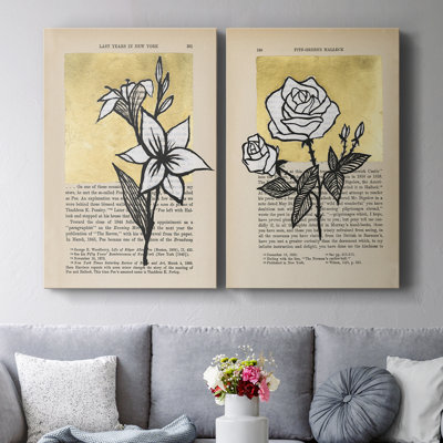 Floral Diary I-Premium Gallery Wrapped Canvas -Ready to Hang