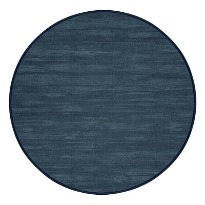 Machine Washable Solid Blue Area Rug
