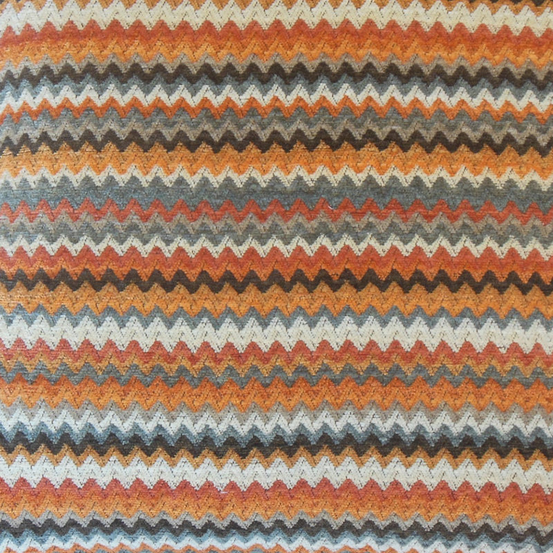 Coussin décoratif en zigzag Taysia, Hauteur (22 po) x largeur (22 po), Valencia