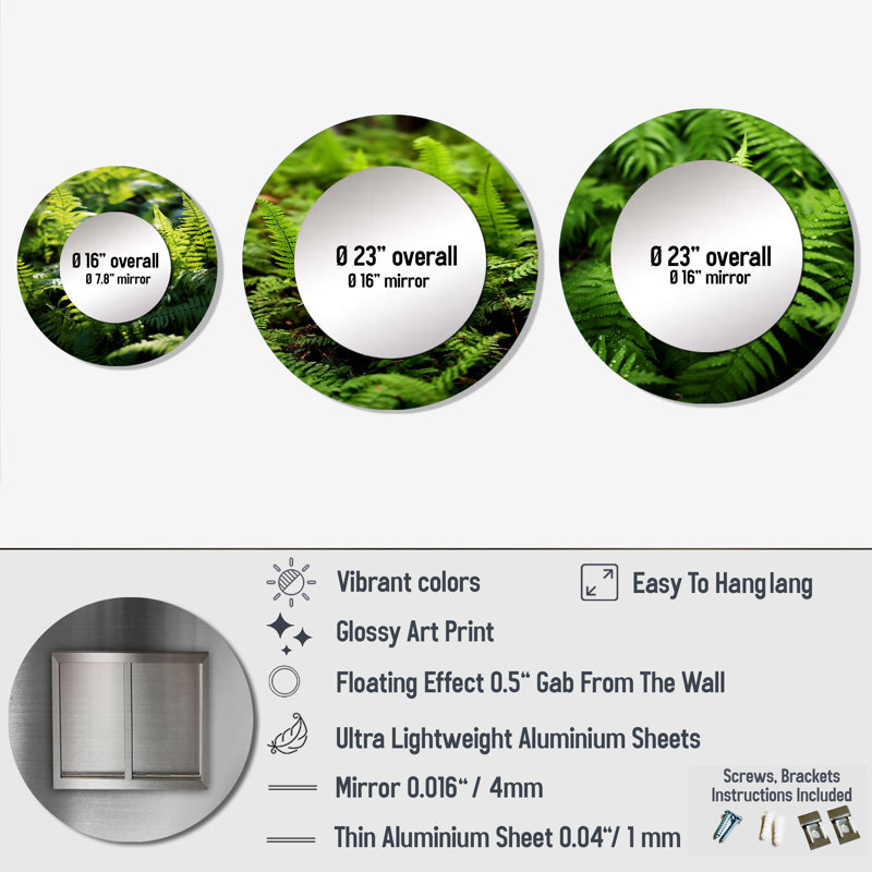 Devana Metal Round Mirror