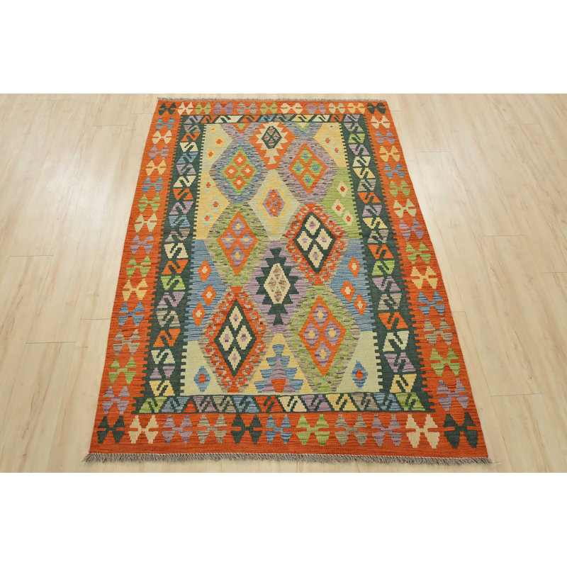 Robertina One-of-a-Kind 4'3" X 5'11" New Age Wool Area Rug in Multicolor