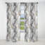 Blanc et gris Marble Harmony Motif II - Rideau occultant en marbre abstrait - 1 panneaux-107538891