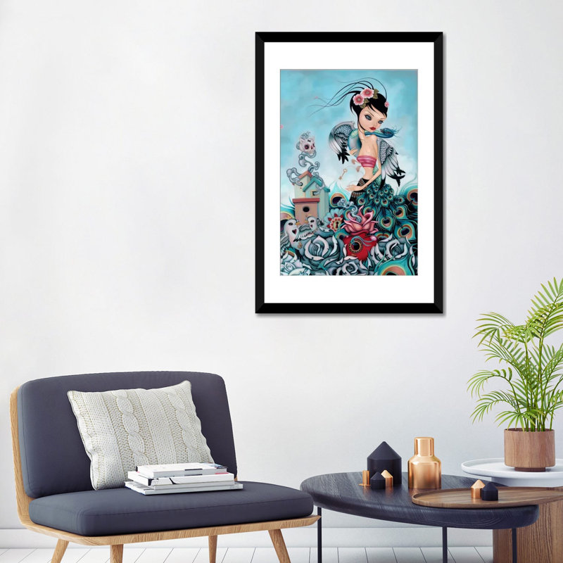 « fierté », reproduction d’art sur toile tendue, H 32 po x l 24 po x P 1 po, Papier avec cadre noir, Blanc