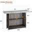 Table bistro de 63 po de hauteur avec comptoir à 2 niveaux et tablettes de rangement à 2 niveaux, unité de bar moderne pour la salle à manger, le bistro et le salon, gris et brun-680100992