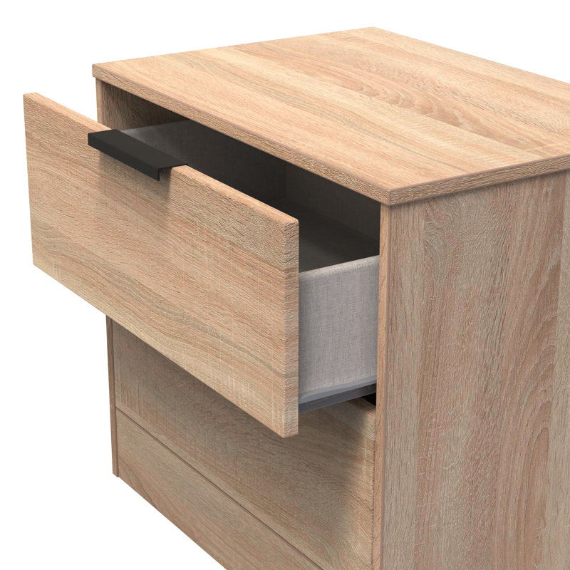 Berklie 2 Drawer Midi Chest (Ready Assembled), Bardolino Oak