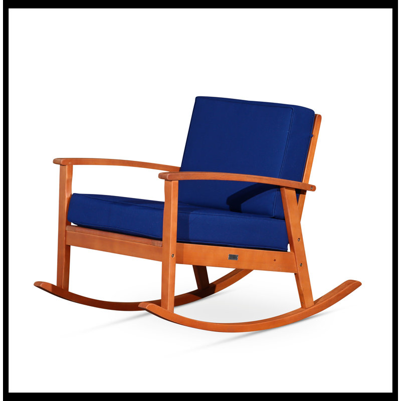 Chaise berçante Lohrman Eucalyptus, Bleu