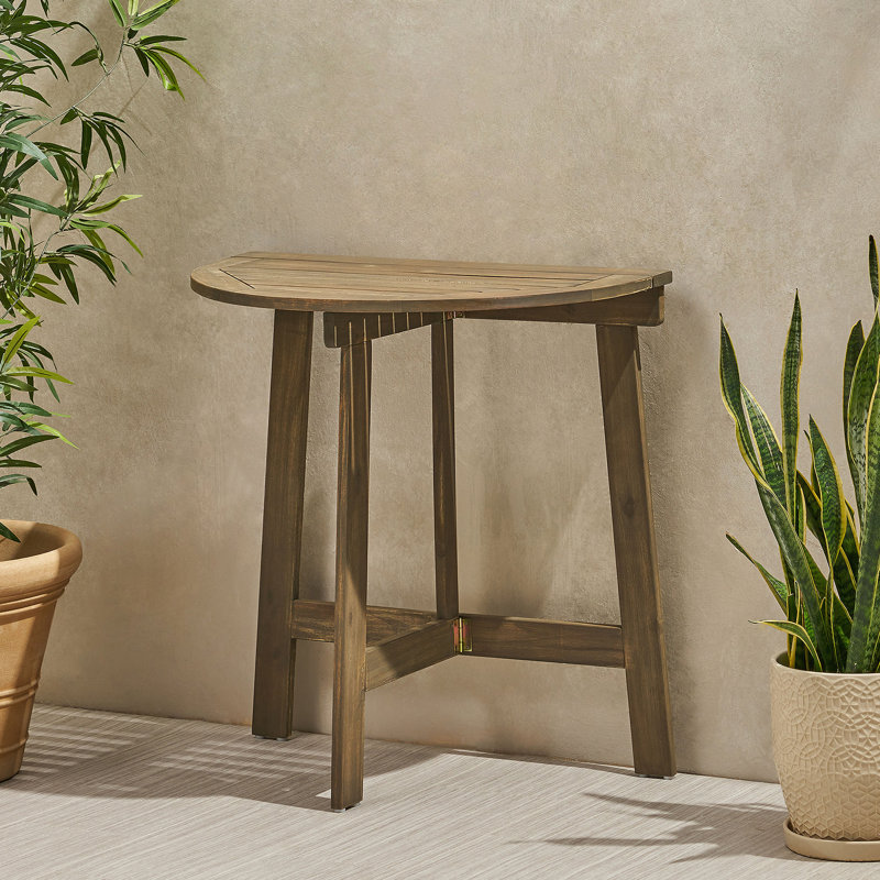 TABLE BISTRO WESTMONT DEMI-ROND, GRIS