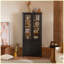 Vitrine moderne avec rangement et portes en verre pour les couloirs