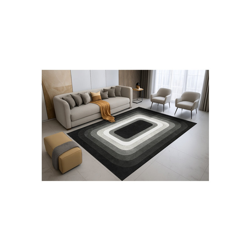 Tapis noir Mosso, 2 pi x 2 pi 11 po