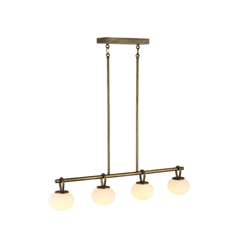 4-Light Linear Island Pendant - Legacy Brass
