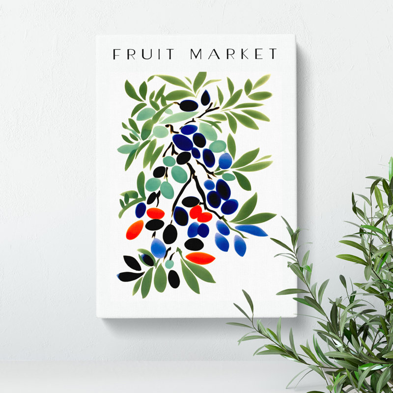 XMKTMKT-473 Olives Fruit Market Exhibition Vol.3 - Wrapped Canvas Print, 50cm H x 35cm W x 3cm D