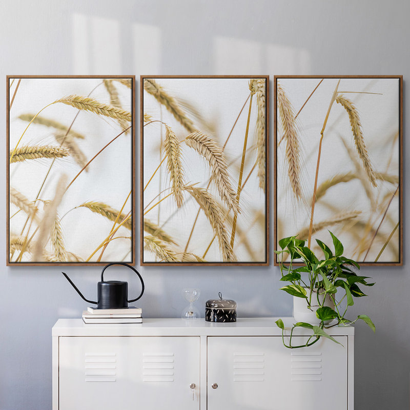 " Wheat " 3 - Pieces, 36" H x 75" W x 2" D, Walnut