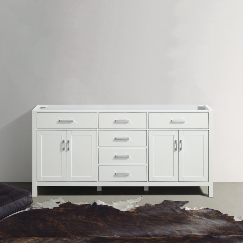 Base de meuble-lavabo double Petrel, Blanc