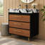 Meuble-lavabo autoportant moderne avec lavabo vasque en céramique et plateau en pierre frittée durable-1065436709-1065436711