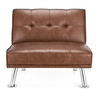 Twin 34 " Faux Leather Futon Chair