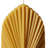6" Gold Unscented Dimensional Palm Leaf Candle
