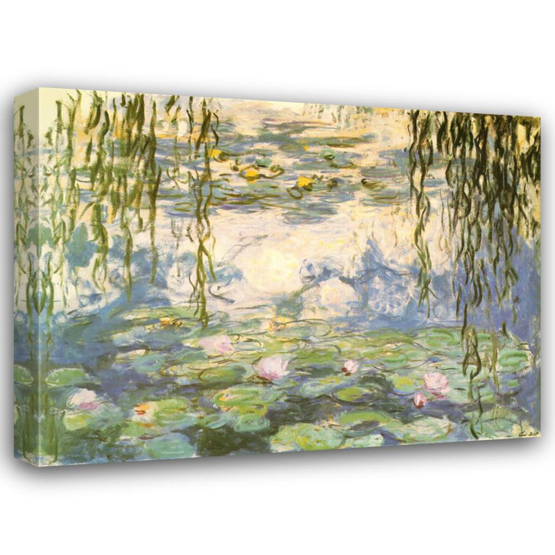 Nénuphars et branches de saule, H 18 po x l 24 po