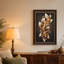 Tableau sur toile à motif abstrait tourbillonnant or et bronze-1443310515