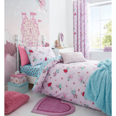 Fairies Easy Care Floral Fitted Sheet