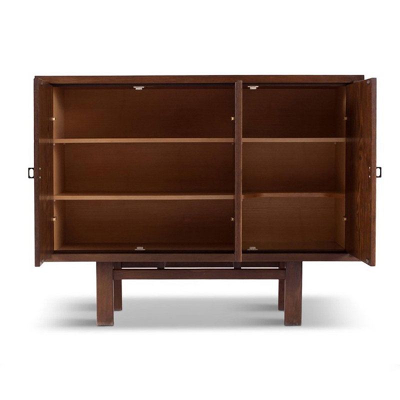 Armoire décorative entièrement en bois massif pour ouvrir la porte