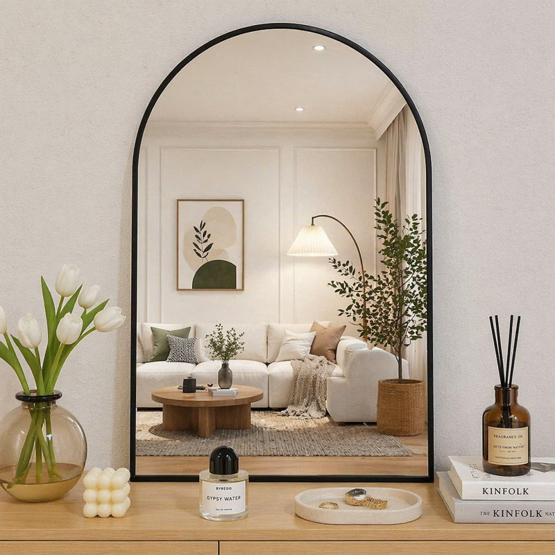 Miroir mural pour salle de bain, 20 x 30 po, Noir