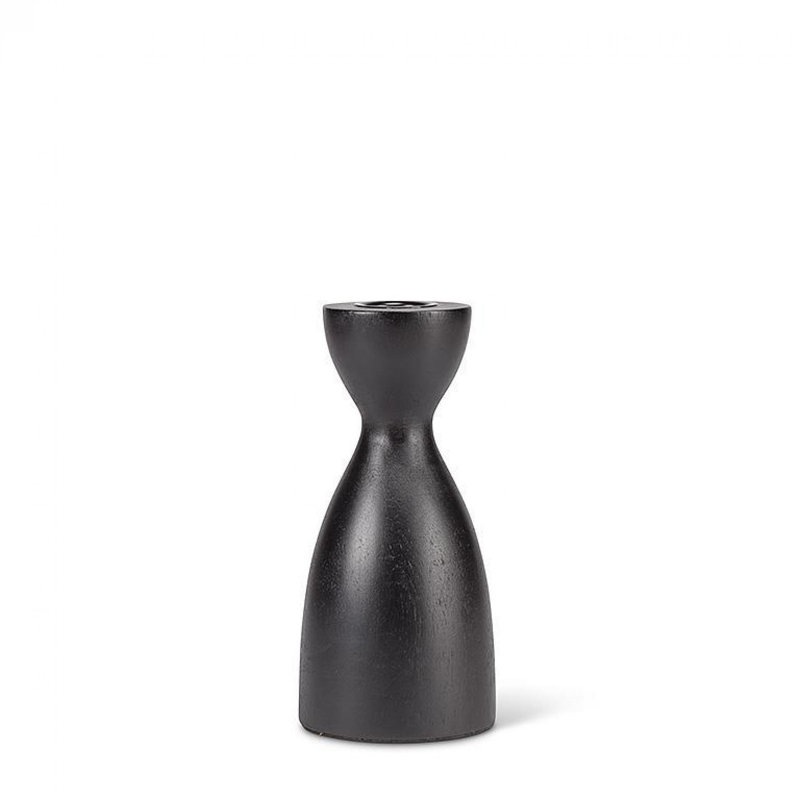Bougeoir de table Mangowood, Noir, H 6 po x l 2,75 po x P 2,75 po